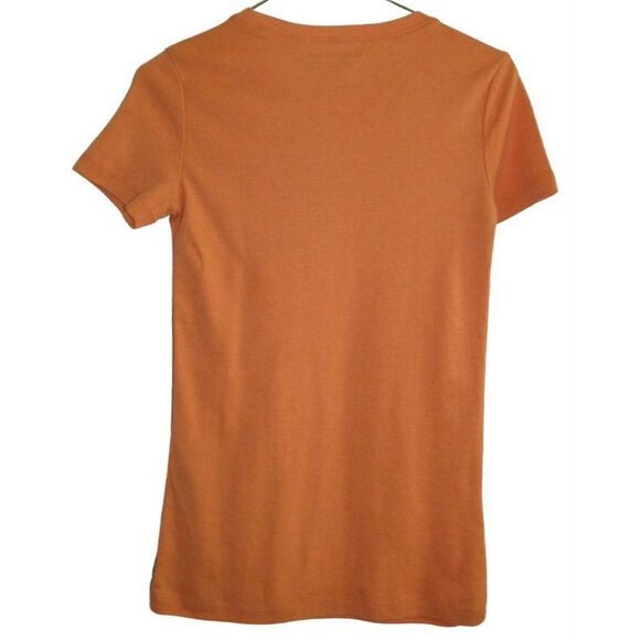 Women's Eddie Bauer Favorite Orange Crew Neck Short Sleeve T-Shirt Top XS - Picture 3 of 3